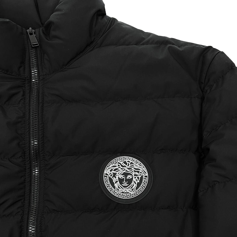 Monogram cotton blend down jacket - Versace - Men | Luisaviaroma