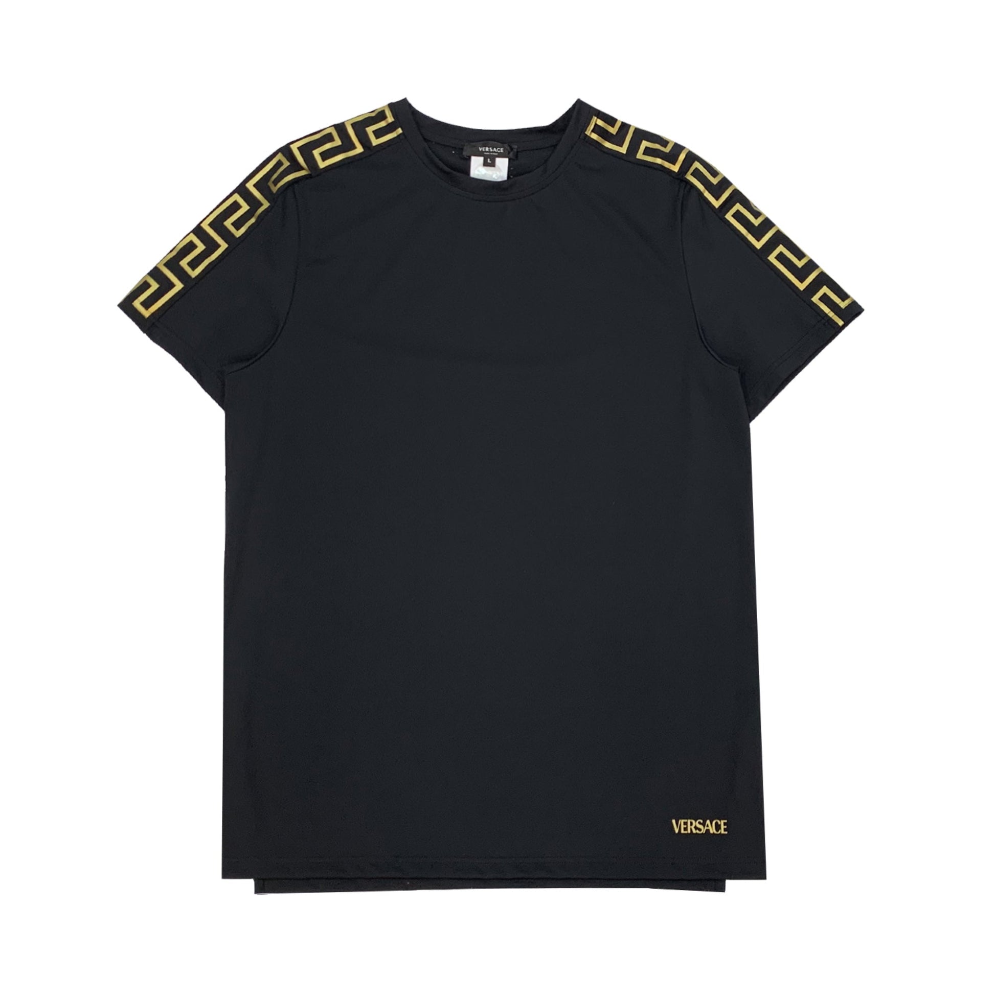 Versace La Greca Crew Neck T-shirt  | Designer code: 10037111A02322 | Luxury Fashion Eshop | Lamode.com.hk