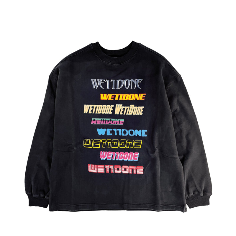 We11done Front Logo Sweatshirt | Designer code: WDTP519114 | Luxury Fashion Eshop | Lamode.com.hk