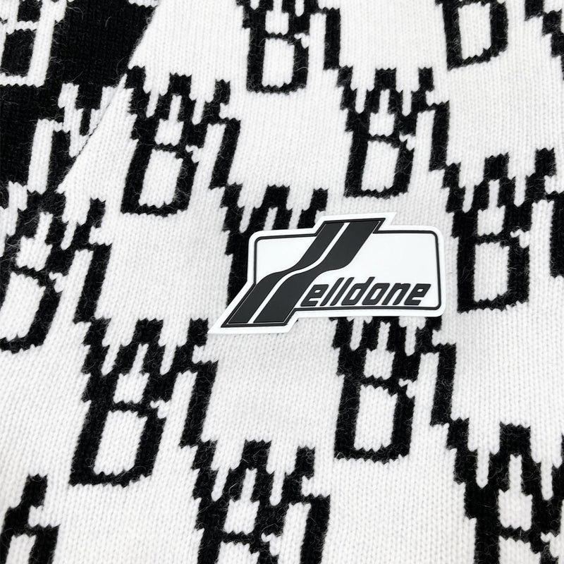 We11done Jacquard Logo Cardigan | Designer code: WDKC122639 | Luxury Fashion Eshop | Lamode.com.hk