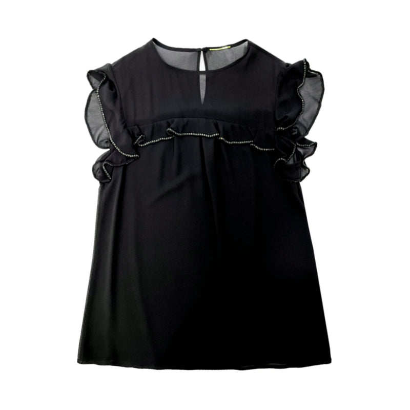 Saint Laurent Crystal Embellished Blouse | Designer code: 551324Y059R | Luxury Fashion Eshop | Lamode.com.hk