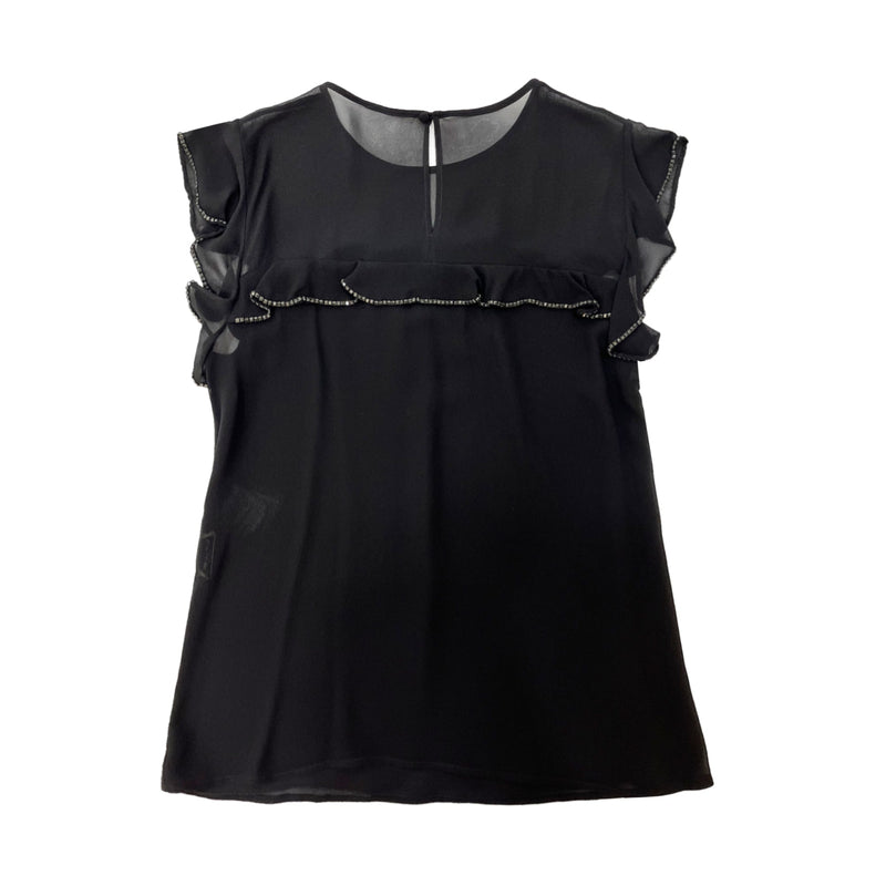 Saint Laurent Crystal Embellished Blouse | Designer code: 551324Y059R | Luxury Fashion Eshop | Lamode.com.hk