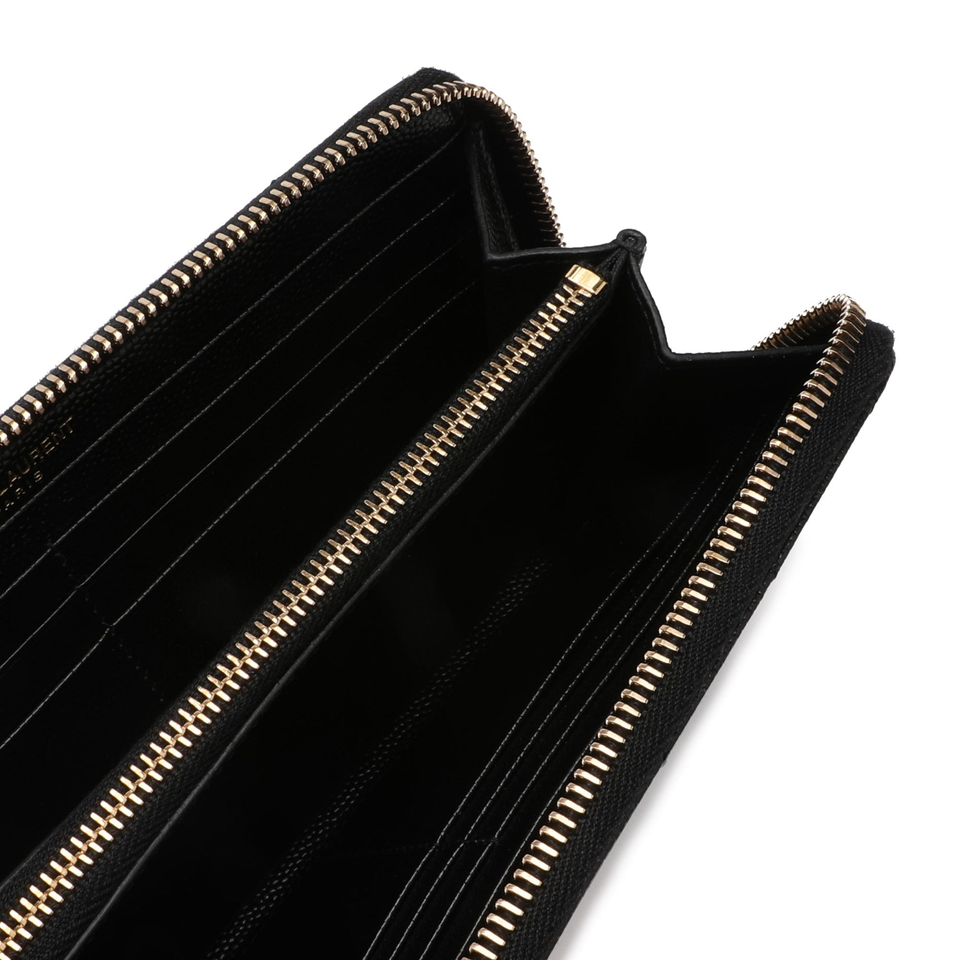 Saint Laurent Monogram Zip Around Wallet In Grain De Poudre Embossed Leather | Designer code: 358094BOW01 | Luxury Fashion Eshop | Lamode.com.hk
