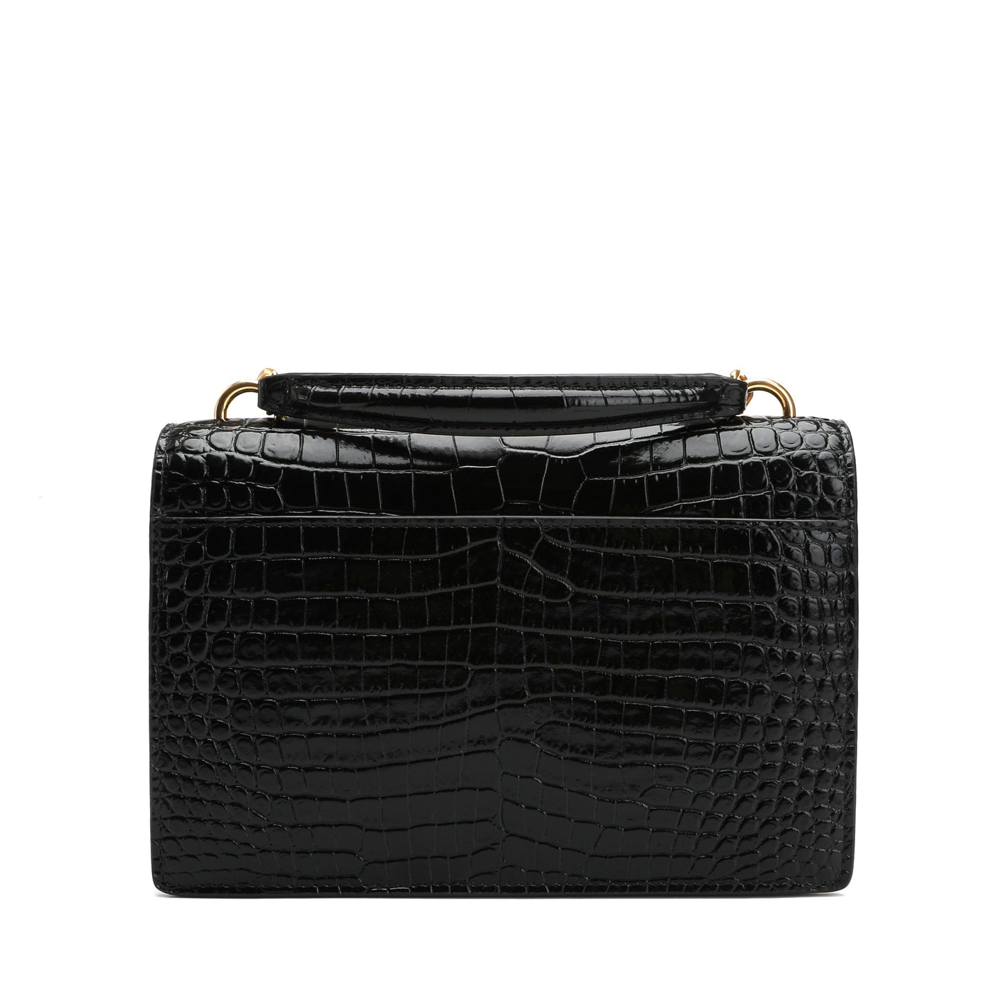 Saint Laurent Sunset Chain Wallet In Crocodile Embossed Leather | Designer code: 533026DND1J | Luxury Fashion Eshop | Lamode.com.hk
