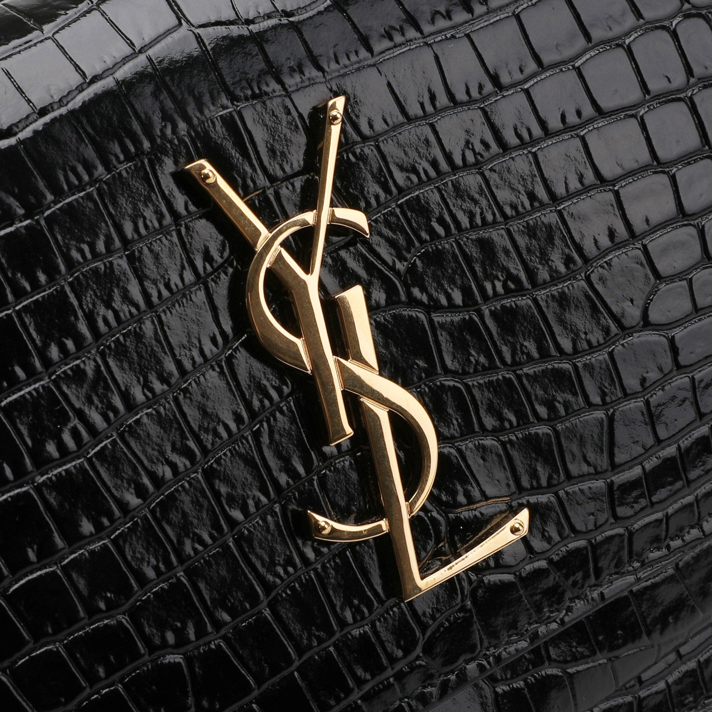Saint Laurent Sunset Chain Wallet In Crocodile Embossed Leather | Designer code: 533026DND1J | Luxury Fashion Eshop | Lamode.com.hk