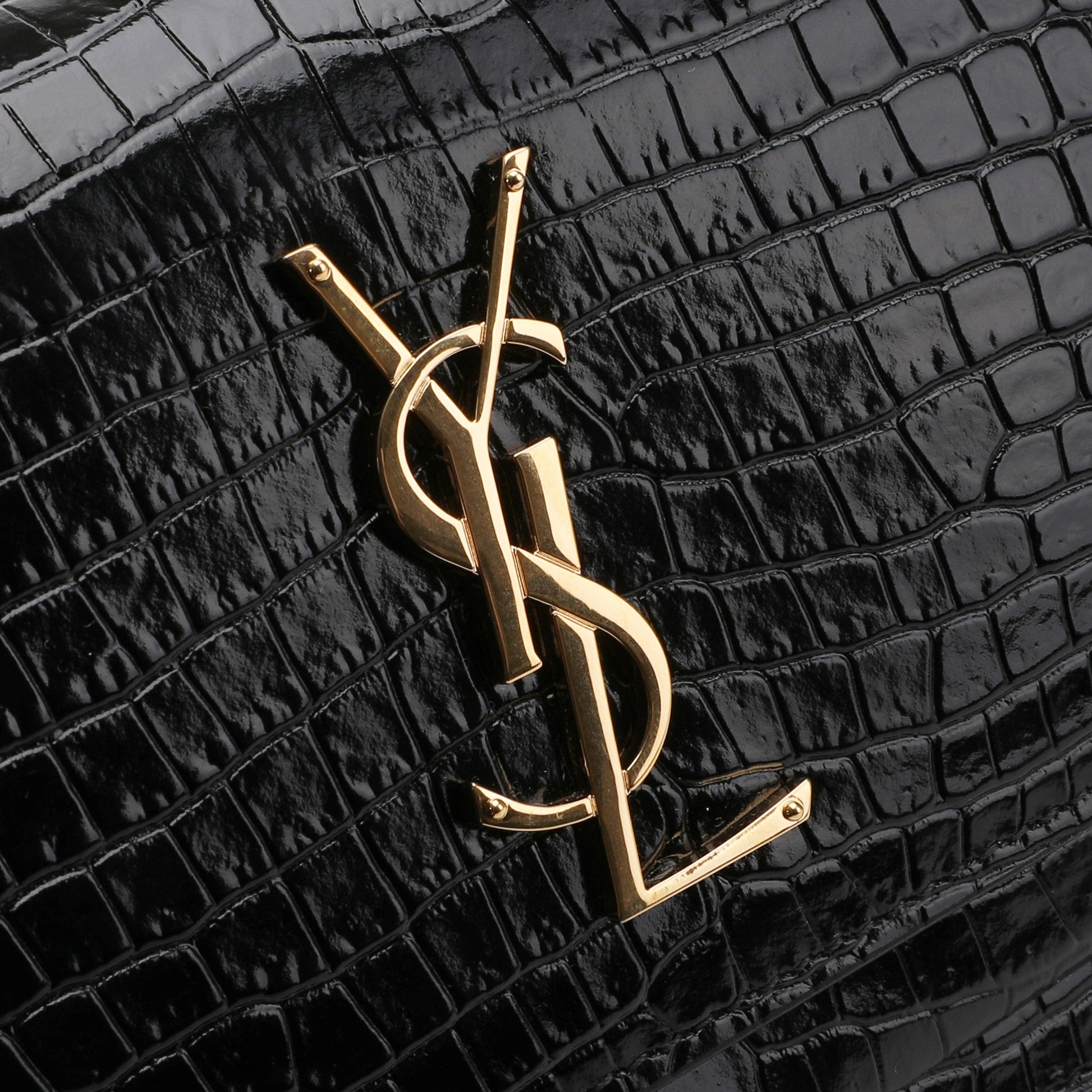 Saint Laurent Sunset Chain Wallet In Crocodile Embossed Leather | Designer code: 533026DND1J | Luxury Fashion Eshop | Lamode.com.hk