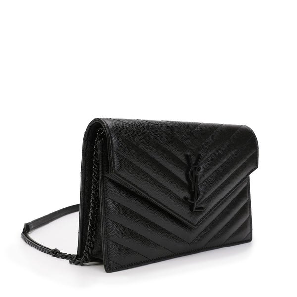 Saint Laurent Monogram Chain Wallet | Designer code: 393953BOW08 | Luxury Fashion Eshop | Lamode.com.hk