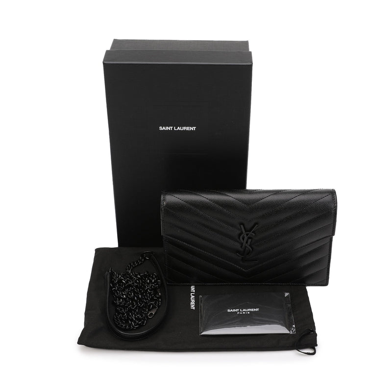 Saint Laurent Monogram Chain Wallet | Designer code: 393953BOW08 | Luxury Fashion Eshop | Lamode.com.hk