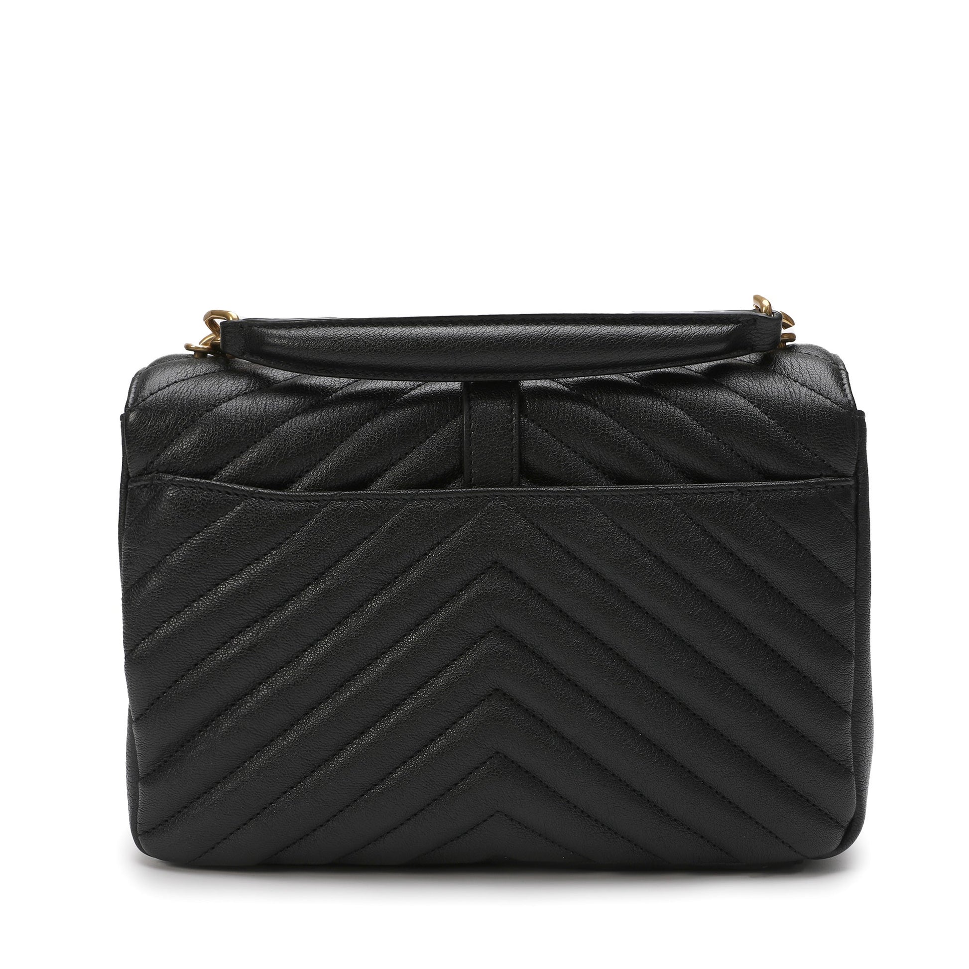 Saint Laurent Logo Plaque Quilted Shoulder Bag | Designer code: 600279BRM07 | Luxury Fashion Eshop | Lamode.com.hk