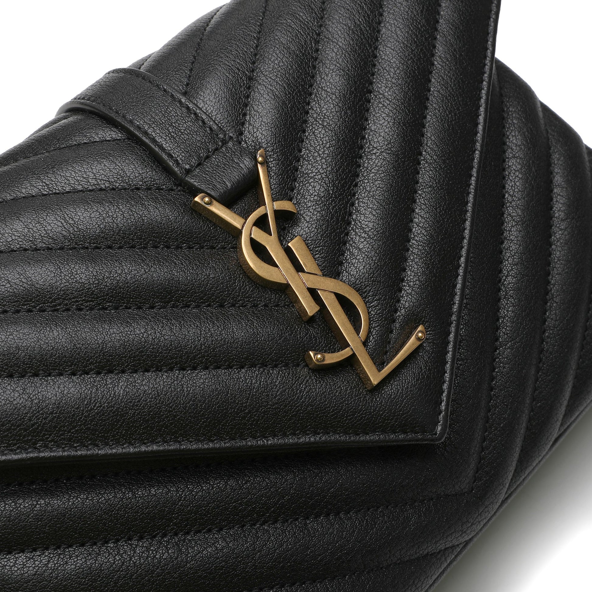 Saint Laurent Logo Plaque Quilted Shoulder Bag | Designer code: 600279BRM07 | Luxury Fashion Eshop | Lamode.com.hk