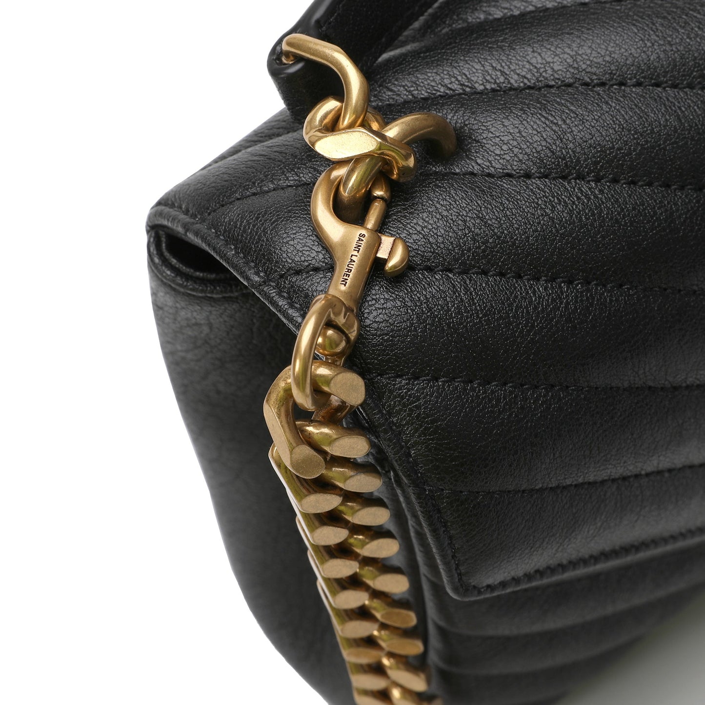 Saint Laurent Logo Plaque Quilted Shoulder Bag | Designer code: 600279BRM07 | Luxury Fashion Eshop | Lamode.com.hk
