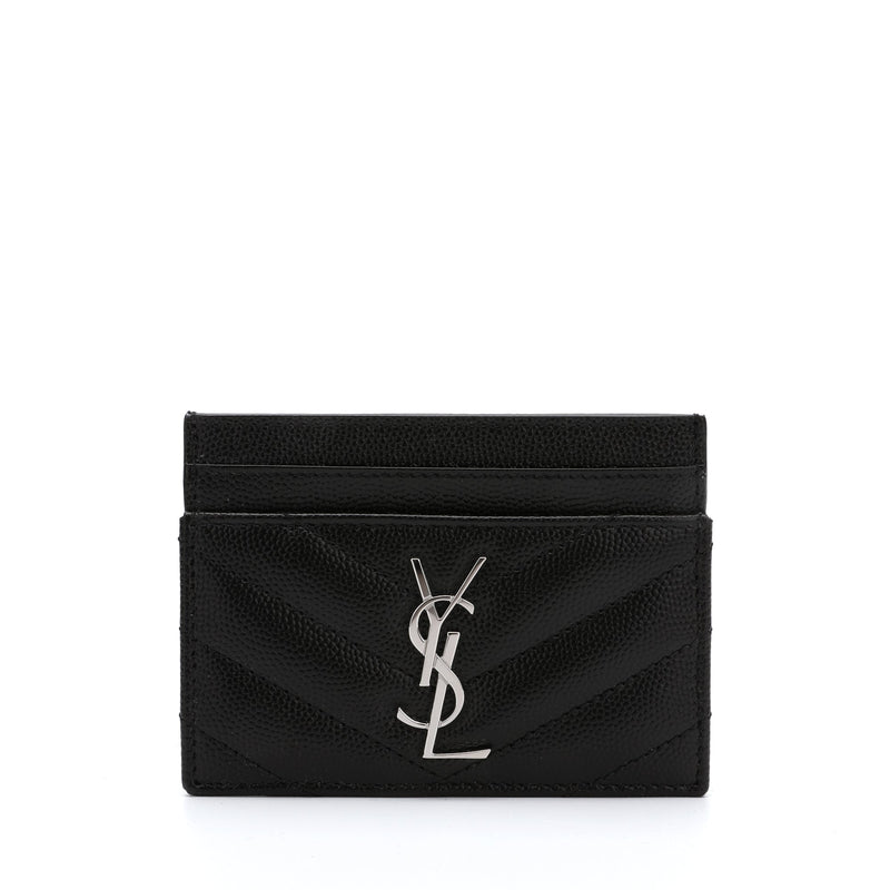 Saint Laurent Quilted Monogram Cardholder | Designer code: 423291BOW02 | Luxury Fashion Eshop | Lamode.com.hk