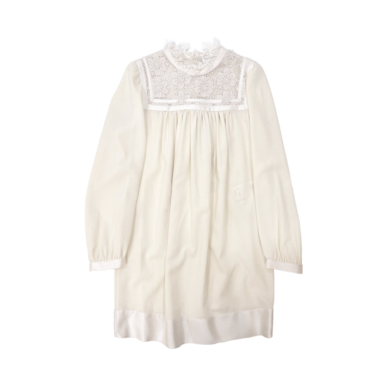 Saint Laurent Lace Wool Mini Dress | Designer code: 665112Y3D04 | Luxury Fashion Eshop | Lamode.com.hk