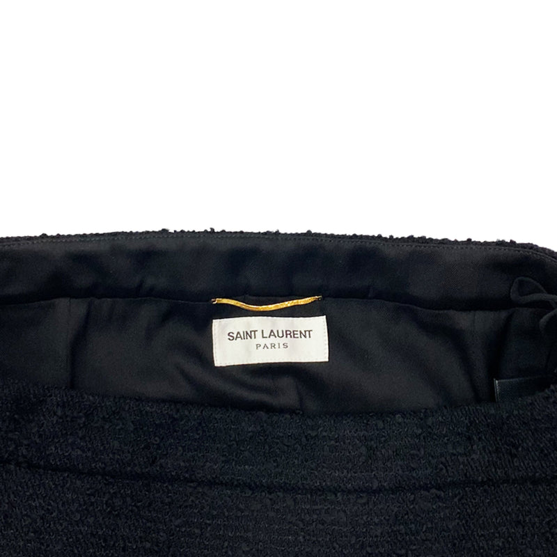 Saint Laurent Lace Trim Boucle Miniskirt | Designer code: 672223Y3C82 | Luxury Fashion Eshop | Lamode.com.hk