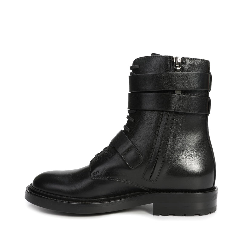 Saint Laurent Kangaroo Embossed Leather Boots | Designer code: 63241700 | Luxury Fashion Eshop | Lamode.com.hk