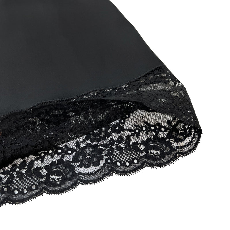 Saint Laurent Lace Trim Silk Slip Dress | Designer code: 649043Y7B20 | Luxury Fashion Eshop | Lamode.com.hk