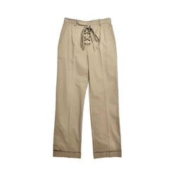 Saint Laurent Lace Up Straight Leg Trousers | Designer code: 651582Y3A41 | Luxury Fashion Eshop | Lamode.com.hk