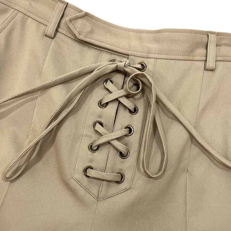 Saint Laurent Lace Up Straight Leg Trousers | Designer code: 651582Y3A41 | Luxury Fashion Eshop | Lamode.com.hk