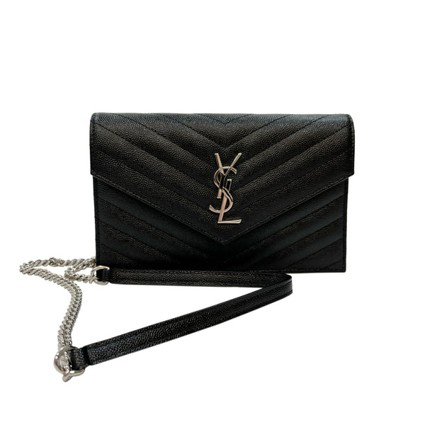 Saint Laurent Quilted Logo Plaque Shoulder Bag | Designer code: 695108BOW02 | Luxury Fashion Eshop | Lamode.com.hk