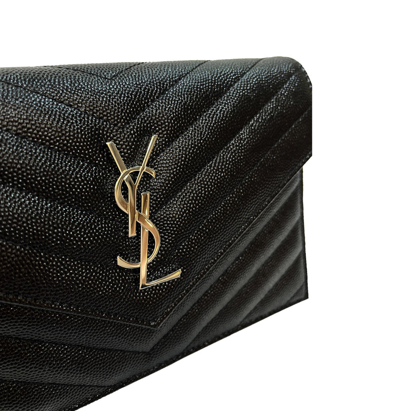 logo-plaque chain-link crossbody bag, Saint Laurent