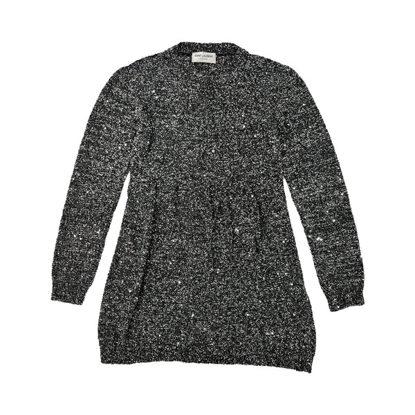 Saint Laurent Glitter Sequin Jumper Dress | Designer code: 569250YA2ZG | Luxury Fashion Eshop | Lamode.com.hk