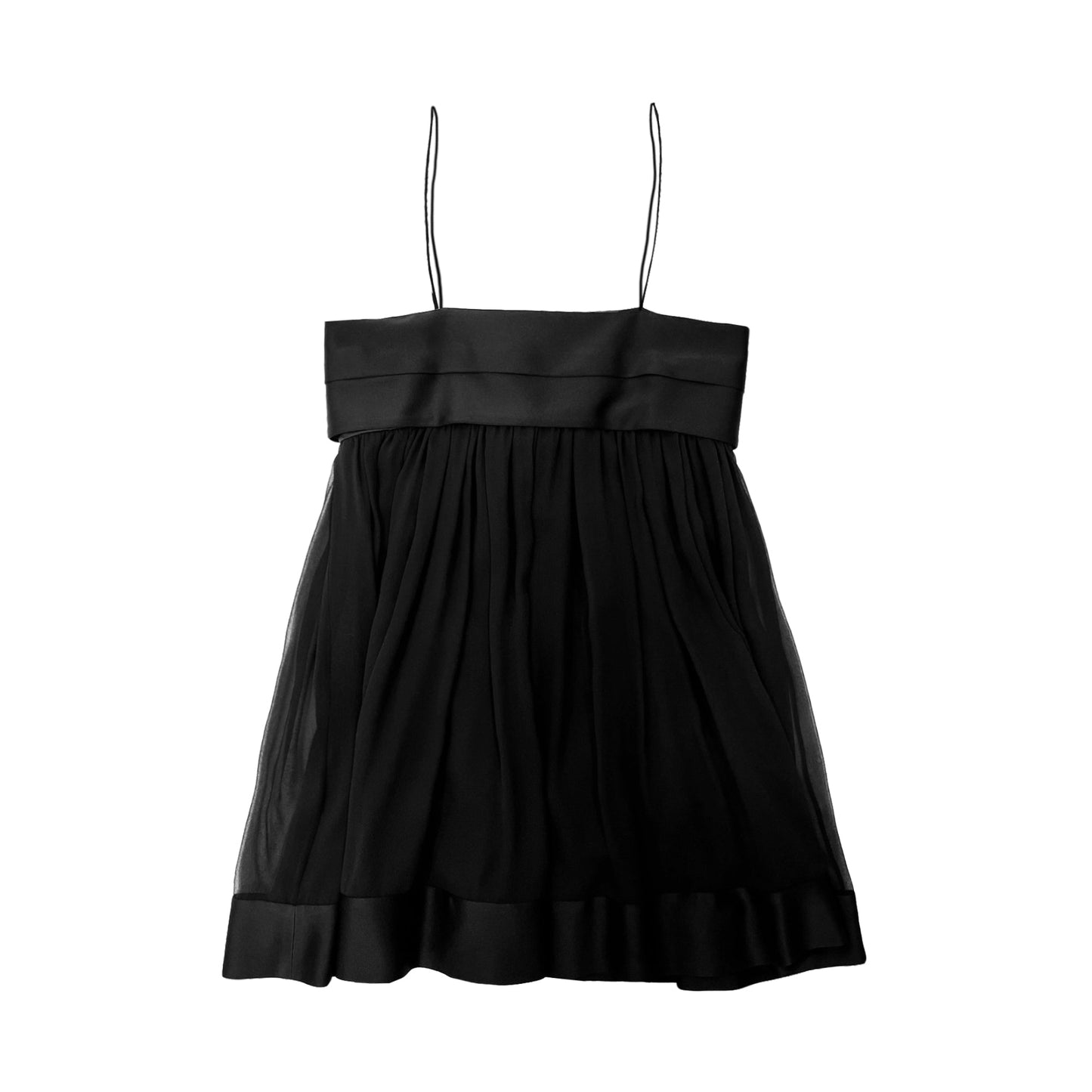 Saint Laurent Sleeveless Dress In Crepe Muslin | Designer code: 669447Y115W | Luxury Fashion Eshop | Lamode.com.hk