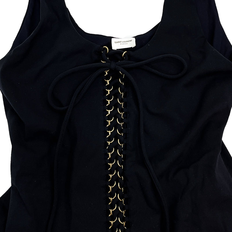 Saint Laurent Saharienne Lace Up Swimsuit | Designer code: 687606Y36TD | Luxury Fashion Eshop | Lamode.com.hk