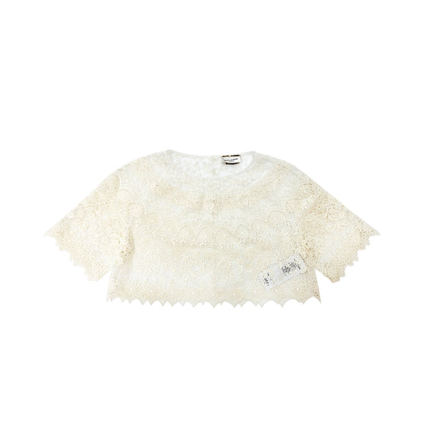 Saint Laurent Top In Floral Lace | Designer code: 682303Y9E05 | Luxury Fashion Eshop | Lamode.com.hk