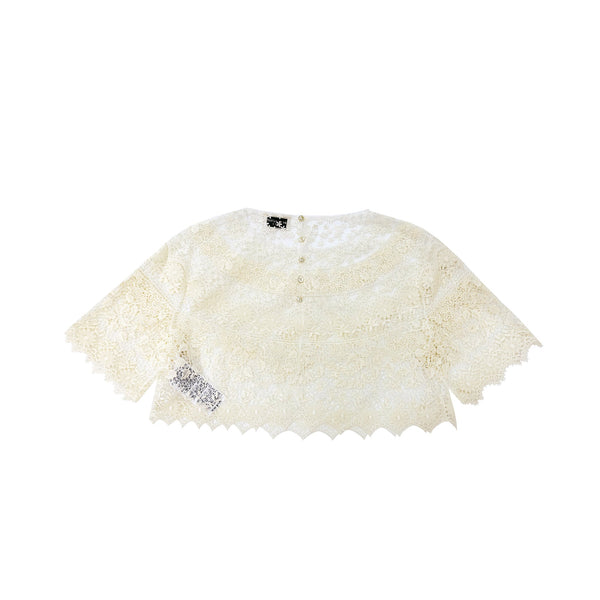 Saint Laurent Top In Floral Lace | Designer code: 682303Y9E05 | Luxury Fashion Eshop | Lamode.com.hk