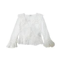 Saint Laurent Embroidered Design Long Sleeve Blouse | Designer code: 686567Y3E08 | Luxury Fashion Eshop | Lamode.com.hk