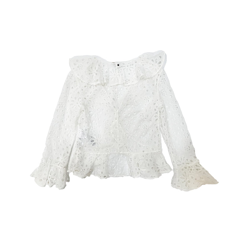 Saint Laurent Embroidered Design Long Sleeve Blouse | Designer code: 686567Y3E08 | Luxury Fashion Eshop | Lamode.com.hk