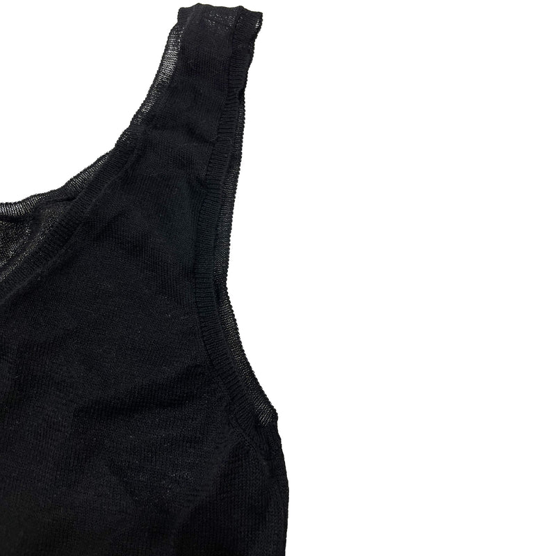 Saint Laurent Sheer Knit Sleeveless Bodysuit | Designer code: 700939Y75LI | Luxury Fashion Eshop | Lamode.com.hk