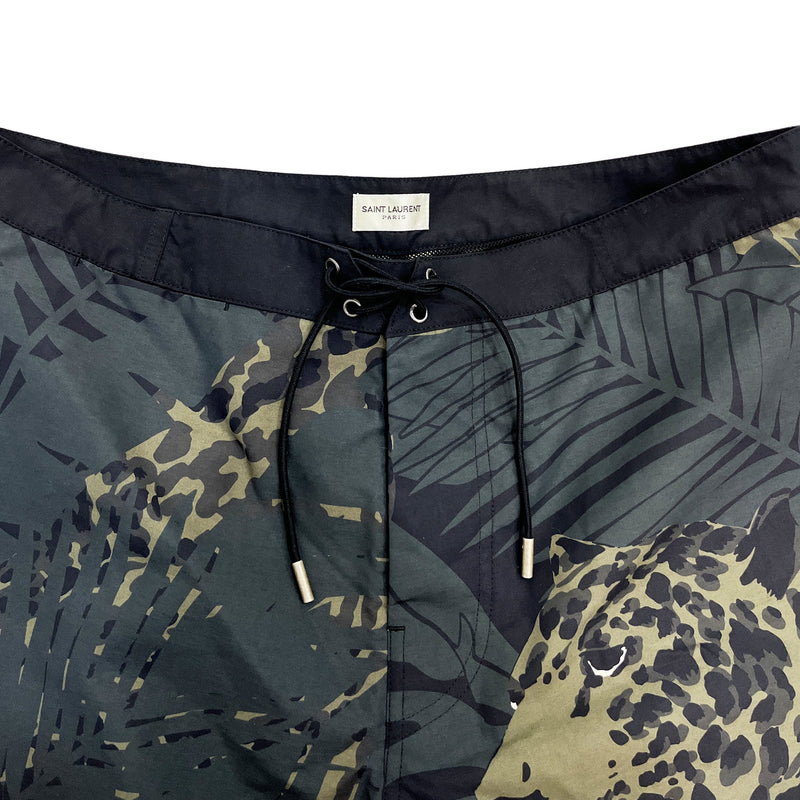Saint Laurent Leopard Print Swim Shorts | Designer code: 649134Y2C22 | Luxury Fashion Eshop | Lamode.com.hk
